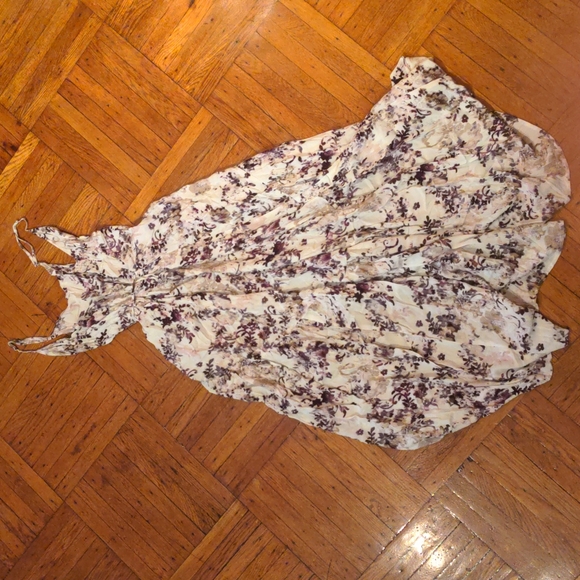 White and floral print midi wrap dress - Picture 4 of 4